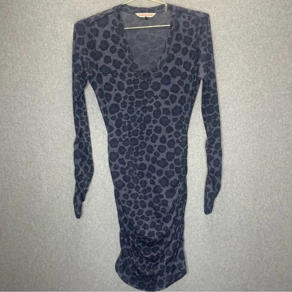 Rebecca Taylor Y2K Animal Printed Ruched V Neck Fitted Dress - Picture 1 of 6